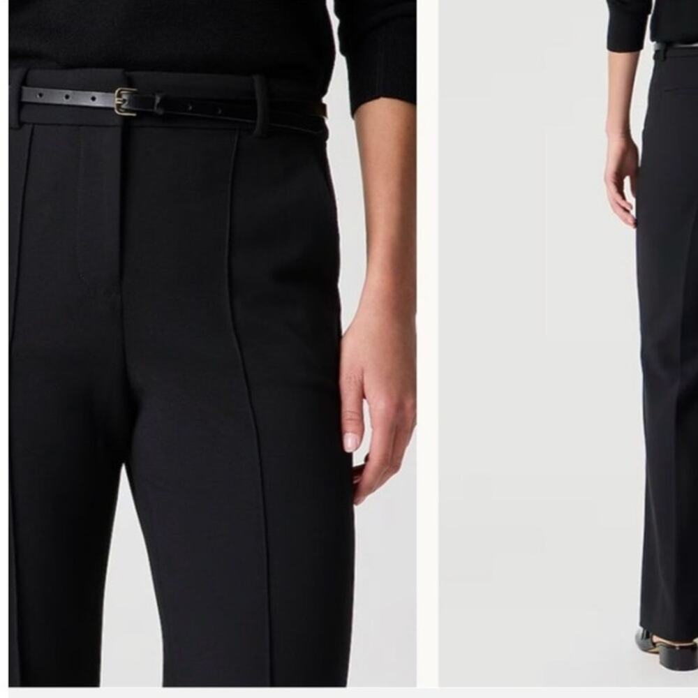 NWT J. Crew Refined Pintuck Pant Professional Classic Black 4 - Picture 2 of 12
